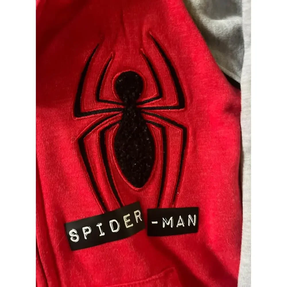 Marvel Spiderman Boys 6 Small Zip Up Hoodie Sweatshirt Jacket Red Graphic Retro